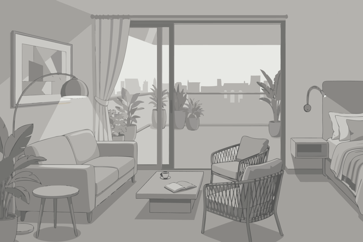 Apartamento de 1 Quarto